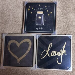 Set of 3 Inspirational Wall Art